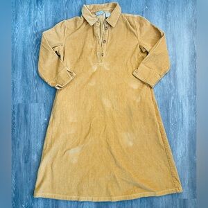 Elegant Long Sleeve Corduroy Dress